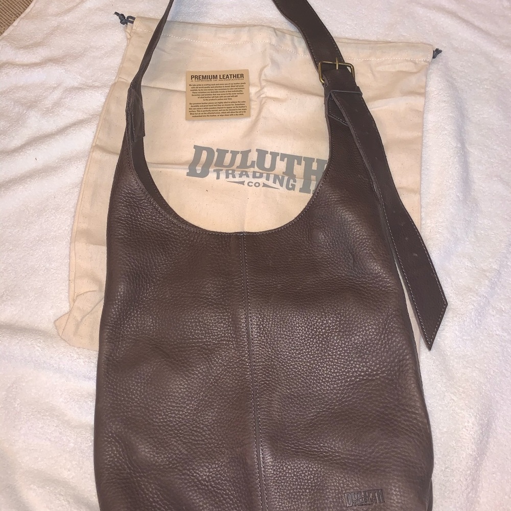 100% real Leather Duluth Trading cross body/hobo